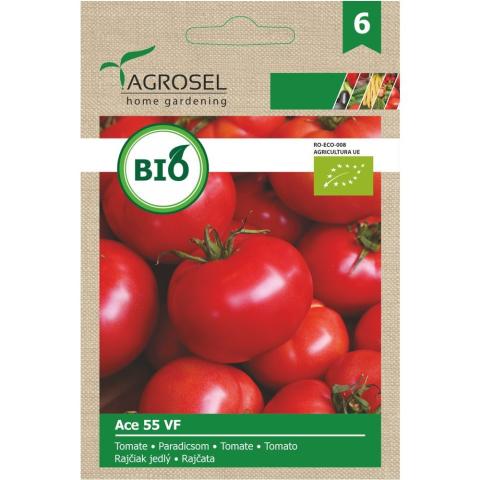 Seminte BIO Tomate Ace 55 VF - 0,5g AGROSEL Home Gardening